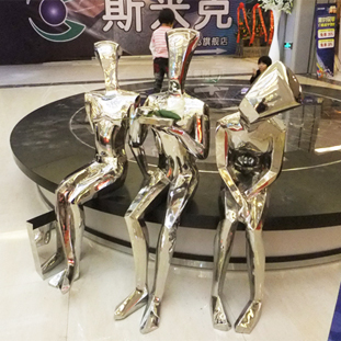 輝也納城市建筑雕塑(圖)-玻璃鋼非洲女人孩童雕塑-玻璃鋼